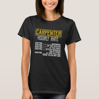 T-shirt Bois à taux horaire de charpentier pour charpentie