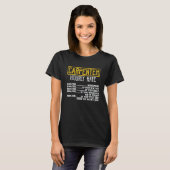 T-shirt Bois à taux horaire de charpentier pour charpentie (Devant entier)