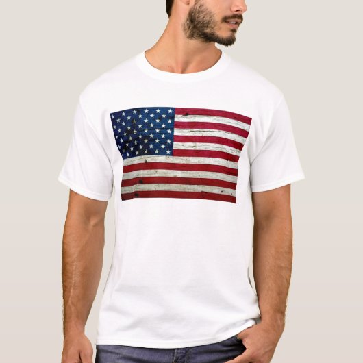 T-shirt Bois affligé par cool de drapeau américain (Devant)