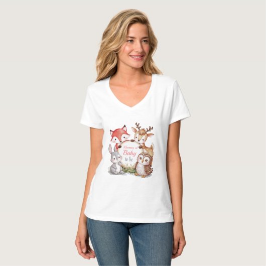 T-shirt Bois Animaux Baby shower Maman Du Bébé Être (Devant entier)