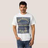 T-shirt Bois Bleu Rustique | Monogramme Week-end Célibatai (Devant entier)