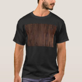 T-shirt Bois Brown foncé rustique clôture en bois Style ch (Devant)