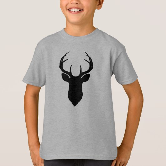 T-shirt Bois de cerf rustique campagne moderne (Devant)