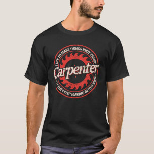 T-shirt Bois de charpentier pour hommes charpentiers vinta