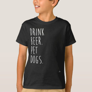 T-shirt Bois De La Bière. Chiens de compagnie. Amoureux de