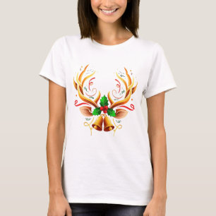 T-shirt Bois de Renne Élégant et Festif Noël Moderne