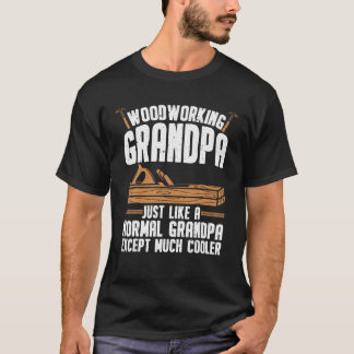 T-shirt Bois Drôle Pour Le Travail Du Bois Grand-Père Papa