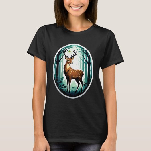 T-shirt Bois enchanté du Cerf (Devant)