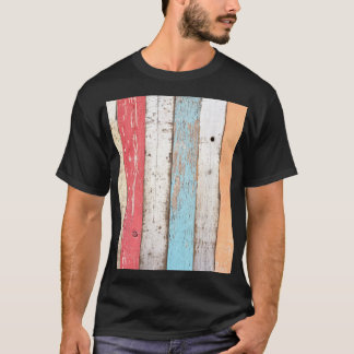 T-shirt Bois vintage : Texture criquée multicolore.