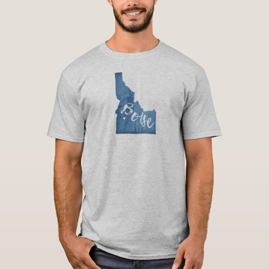 T-shirt Boise, Idaho Wood Grain (Devant)