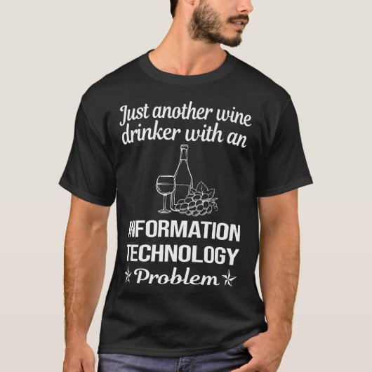 T-shirt Boisson à vin Technologie de l'information (Devant)