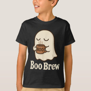 T-shirt Boisson caféine Halloween drôle mignon fantôme B