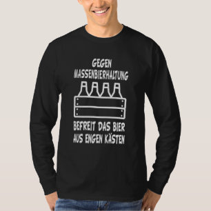 T-shirt Boisson de bière blanc contre la bière de masse Bi