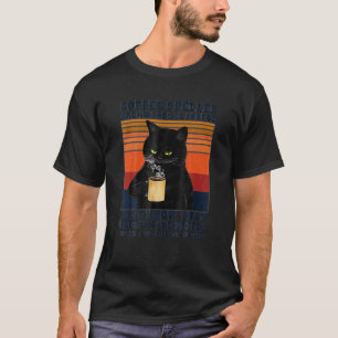 T-shirt Boisson de chat noir orthographié à l'envers est E