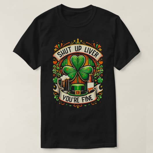 T-shirt Boisson de la journée de St Patricks (Design devant)