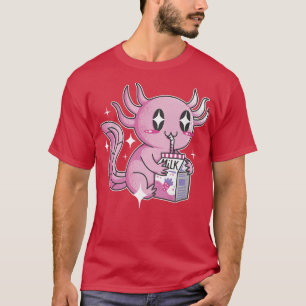 T-shirt Boisson de lait Axolotl Kawaii mignonne Japon Prem