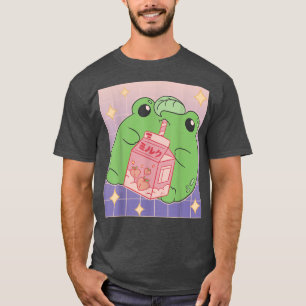 T-shirt Boisson de lait Pêche sucré Japon Graphic Harajuku
