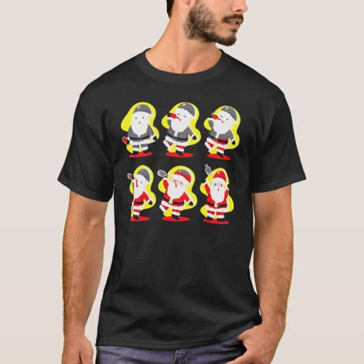 T-shirt Boisson de Noël Santa buvant (Devant)