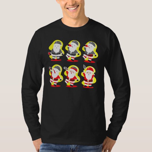 T-shirt Boisson de Noël Santa buvant (Devant)