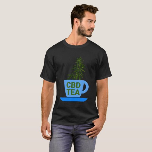 T-shirt Boisson De Thé Cup Cbd Oil Cbd Tea (Devant entier)