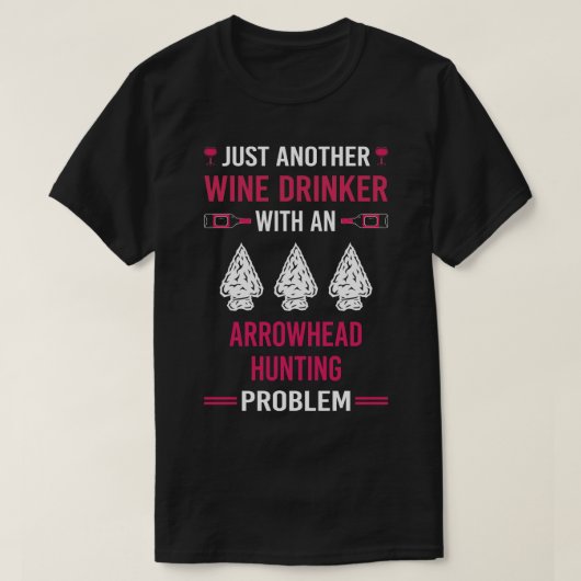 T-shirt Boisson de vin Arrowhead Hunter Hunter Chasse Arro (Design devant)