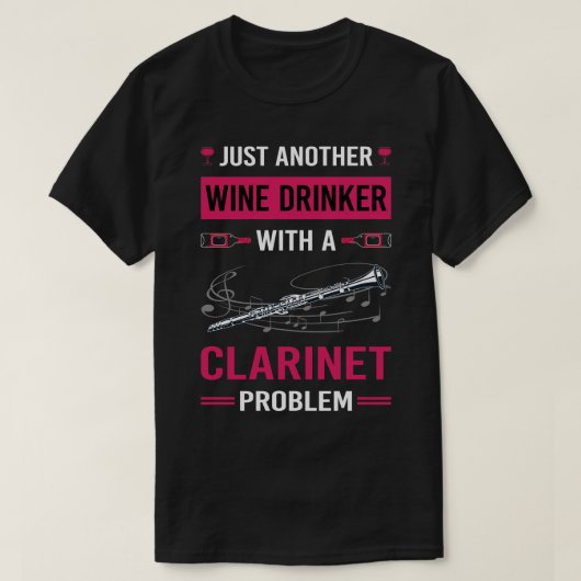 T-shirt Boisson de vin Clarinet (Design devant)