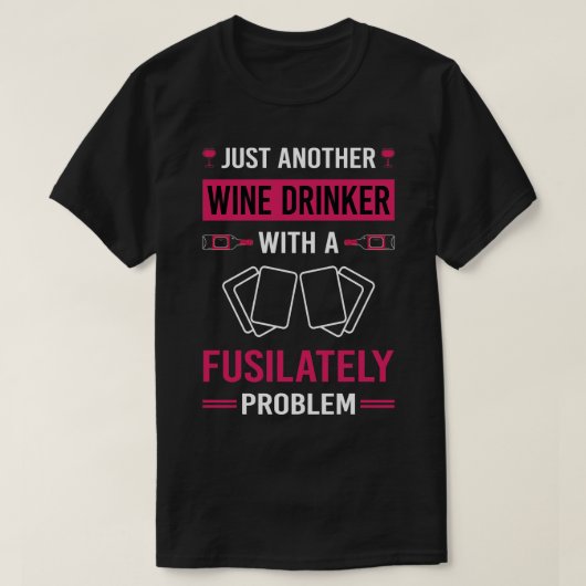 T-shirt Boisson de vin Fusilatent (Design devant)