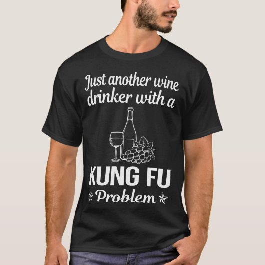 T-shirt Boisson de vin Kung Fu (Devant)