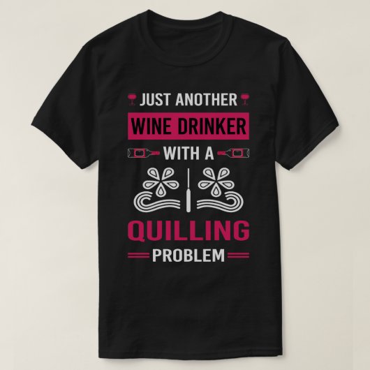 T-shirt Boisson de vin Quitter (Design devant)