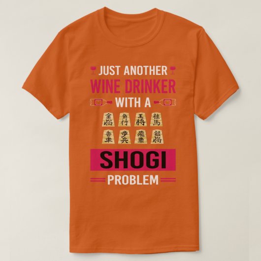 T-shirt Boisson de vin Shogi (Design devant)