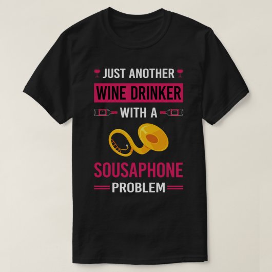 T-shirt Boisson de vin Sousaphone (Design devant)