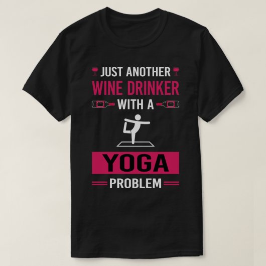 T-shirt Boisson de vin Yoga (Design devant)