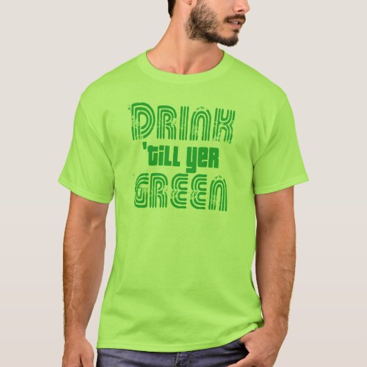 T-shirt Boisson 'jusqu'au vert de YER ! (Devant)