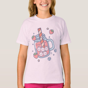 T-shirt Boisson Lapin Kawaii Fraise