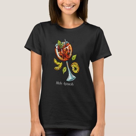 T-shirt Boisson longue Holy Aperoly Summer Cocktail Aperol (Devant)