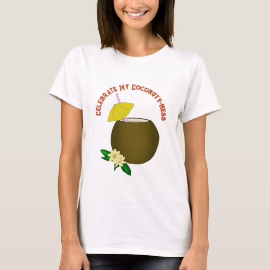 T-shirt Boisson Tropicale à la Noix de Coco (Devant)