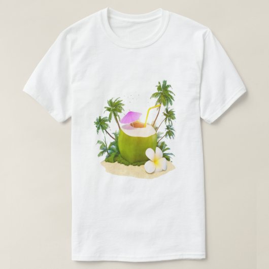 T-shirt Boisson Tropicale, Vacances Instantanées (Design devant)
