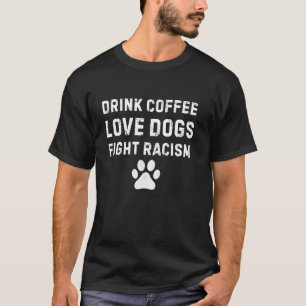 T-shirt Boisson Vintage Café Amour Chats Lutte Racisme Res