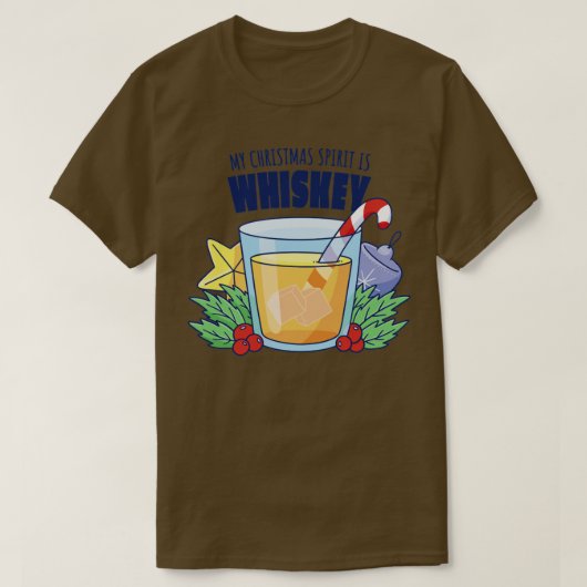 T-shirt Boisson Whisky de Noël (Design devant)