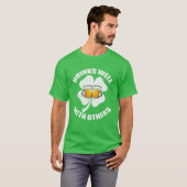 T-shirt Boissons Bien Avec D'Autres Vert (Devant entier)