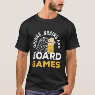T-shirt Boissons Brains Et Jeux De Société Pour Hôte De So