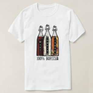 T-shirt Boissons traditionnelles portoricaines 100% Boricu
