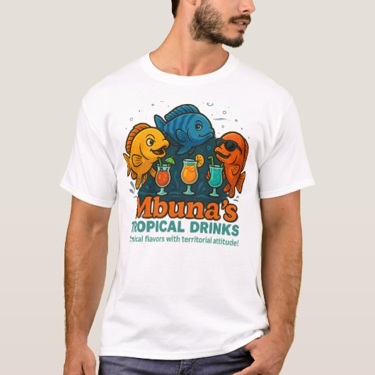T-shirt Boissons tropicales de Mbuna - Funny Summer Cichli (Devant)