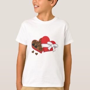 T-shirt Boîte à cadeaux au chocolat au coeur - Saint-Valen