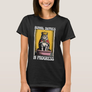T-shirt Boîte à litière pour chat mignon Drôles de devoirs