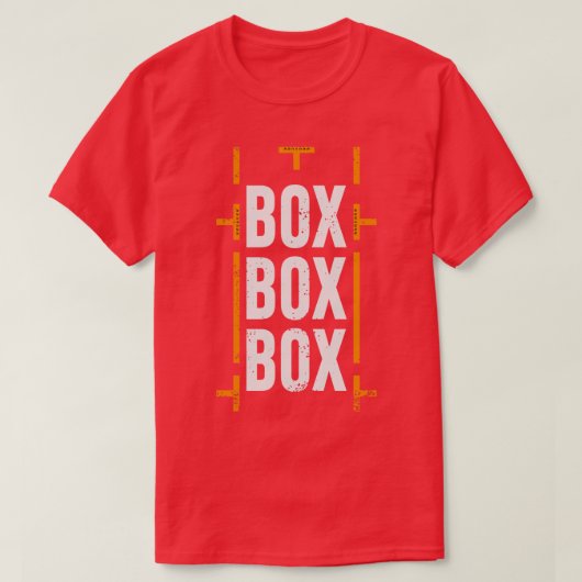 T-shirt Boîte boîte Formule 1 Racing Pitstop Design (Design devant)