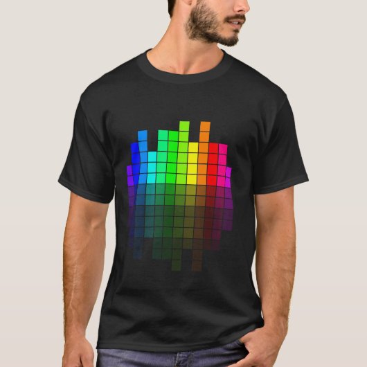 T-shirt Boîte colorée (couleur noire) (Devant)