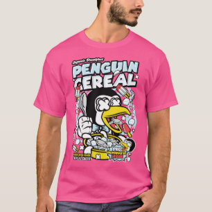 T-shirt Boîte de céréales dessin animé rétro pingouin drôl