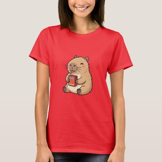 T-shirt Boîte de jus de capybara (Devant)