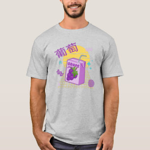 T-shirt boîte de jus de raisin japonais des anné